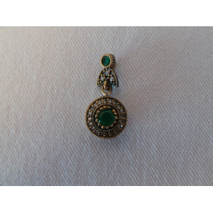 Silver & Jade Stone  Jewelry Set - HA1038-Persian Handicrafts