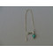 Turquoise Stone and Silver Pendant with Silver Necklace - HA2088