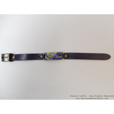 Enamel Minakari Leather Bracelet - HA3036