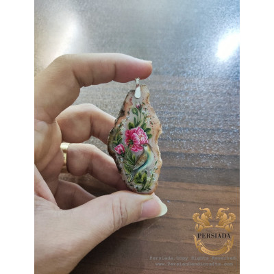 Necklace  | Painting  On Agate | PA2002 Necklace  | Painting  On Agate | PA2002