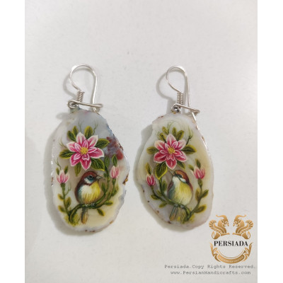 Necklace Earrings Set | Painting  On Agate | PA2003 Necklace Earrings Set | Painting  On Agate | PA2003