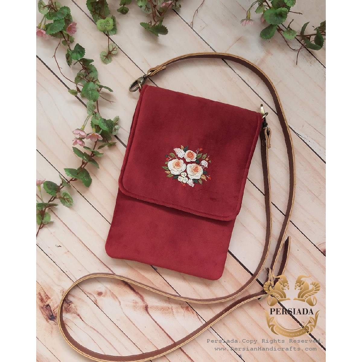 Bag  | Velvet Embroidery | HWB1003-Persiada Persian Handicrafts