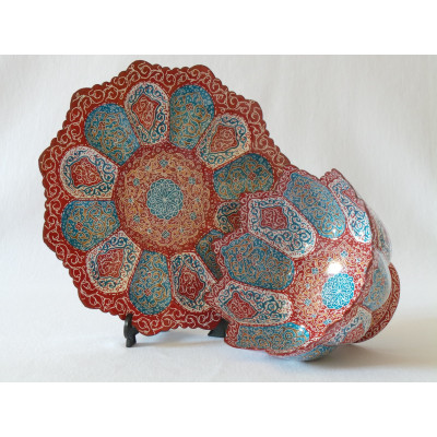 Enamel on Copper Candy/Nuts Bowl & Plate - HE2025