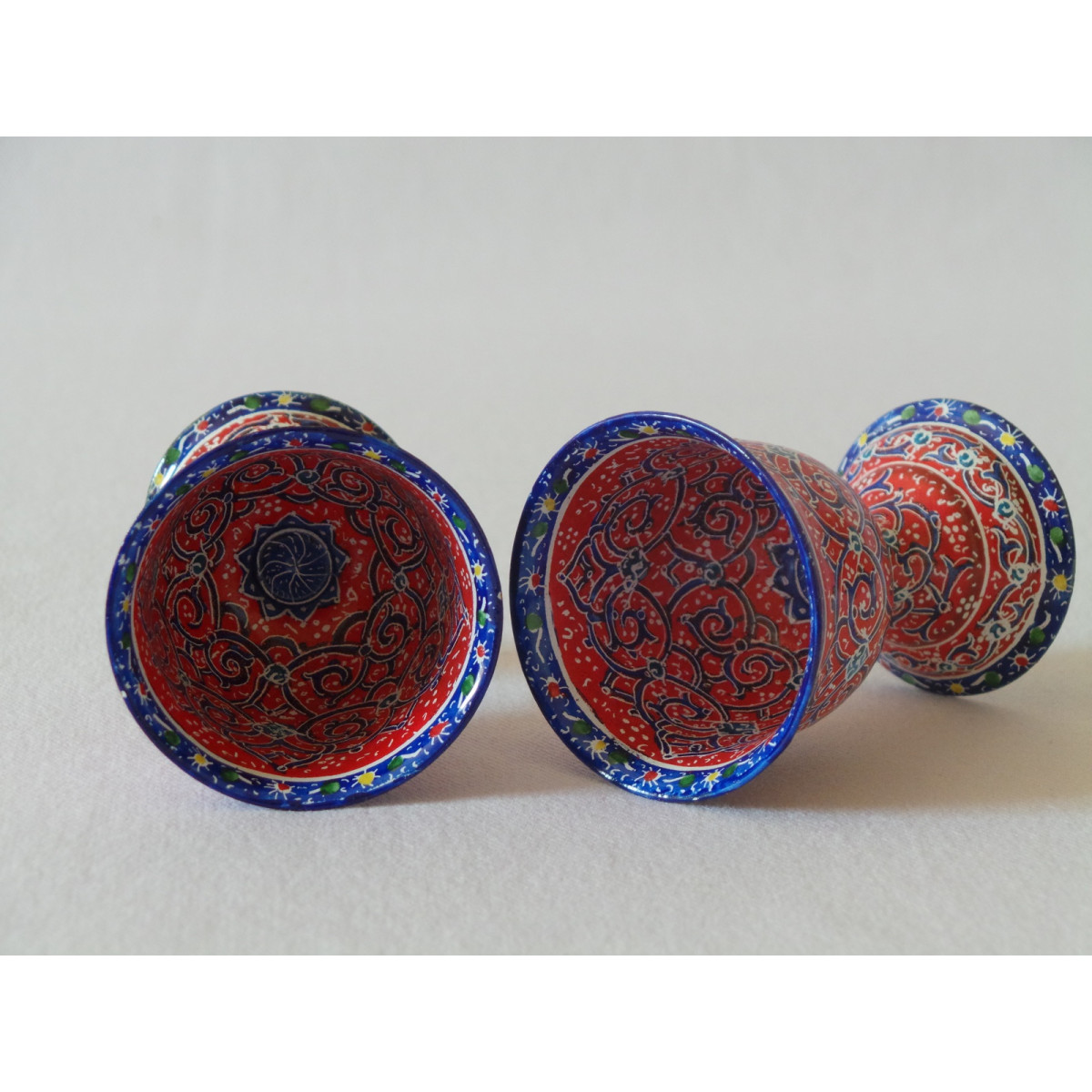 Enamel on Copper Whiskey Shot - 2Sets - HE20282-Persian Handicrafts