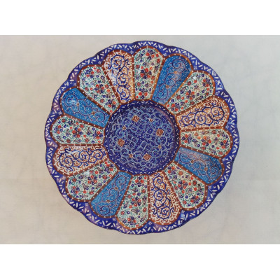 Enamel on Copper Pedestal Candy/Nut Dish - HE3001