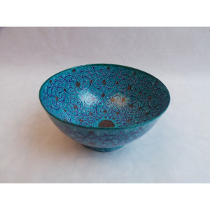 Enamel on Copper Candy/Nuts Bowl - HE3008-Persian Handicrafts