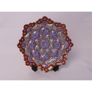 Enameled Wall Hanging Plate - HE3012-Persian Handicrafts
