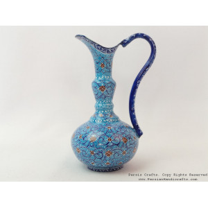 Small Cruet Saucer - Enamel (Minakari) on Copper- HE3021-Persian Handicrafts