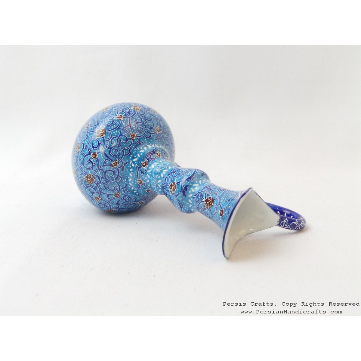 Small Cruet Saucer - Enamel (Minakari) on Copper- HE3021-Persian Handicrafts