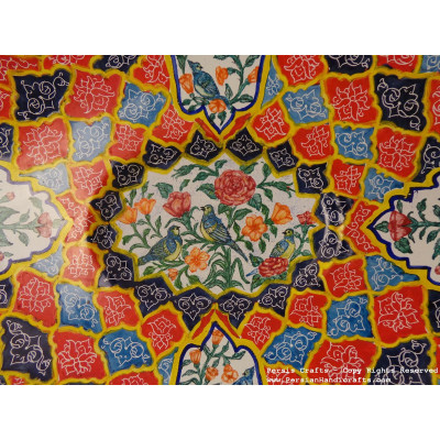 Unique Enameled Oval Dish (Custom Bird & Flower Design) - HE3026