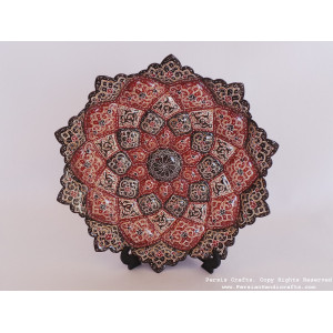 Wall Hanging Plate - Enamel (Minakari) on Copper - HE3031-Persian Handicrafts