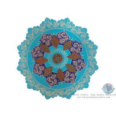 Modern Style Enamel & Khatam on Copper Pedestal Candy/Nut Dish - HE3034 Modern Style Enamel & Khatam on Copper Pedestal Candy/Nut Dish - HE3034