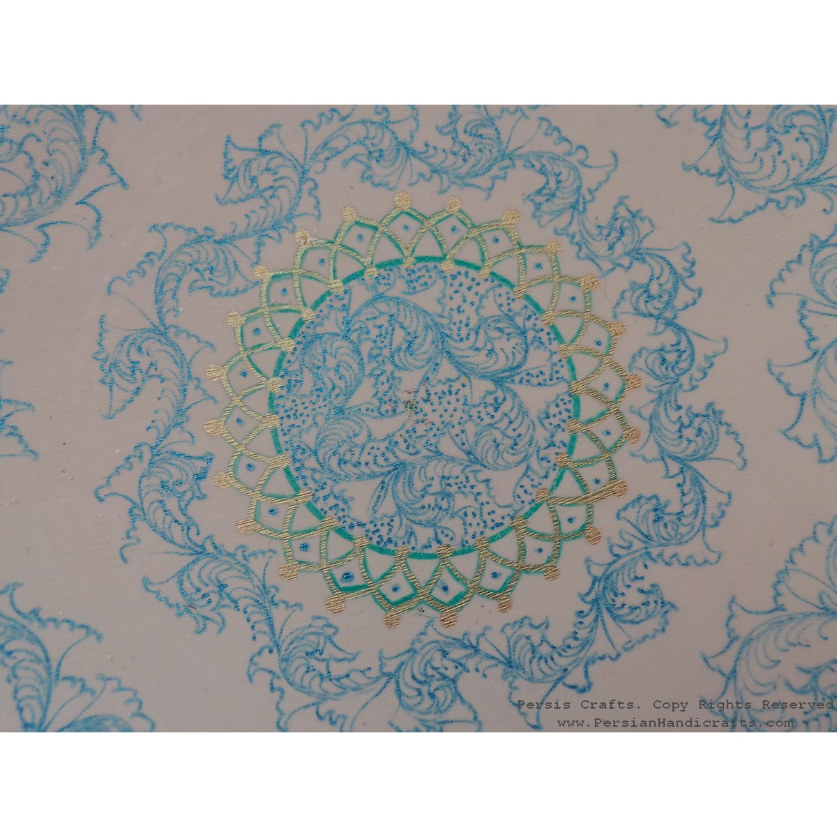 Modern Style Enamel Wall Hanging Plate - HE3035-Persian Handicrafts