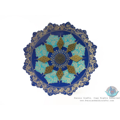 Modern Style Enamel & Khatam on Copper Pedestal Candy/Nut Dish - HE3036 Modern Style Enamel & Khatam on Copper Pedestal Candy/Nut Dish - HE3036