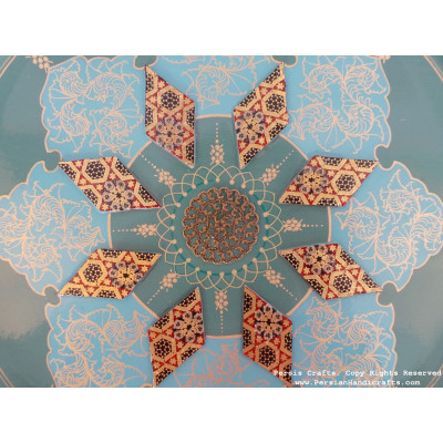 New Style Wall Hanging Plate - Enamel (Minakari) & Khatam - HE3038 New Style Wall Hanging Plate - Enamel (Minakari) & Khatam - HE3038