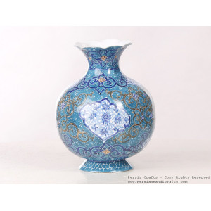 Enamel (Minakari) Flower Vase - HE3040-Persian Handicrafts