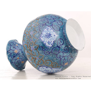 Enamel (Minakari) Flower Vase - HE3040-Persian Handicrafts