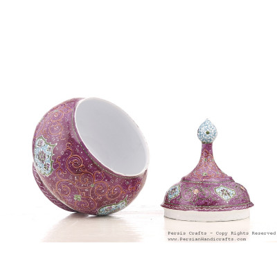 Enamel (Minakari) Sugar Candy Pot Persiada - HE3042