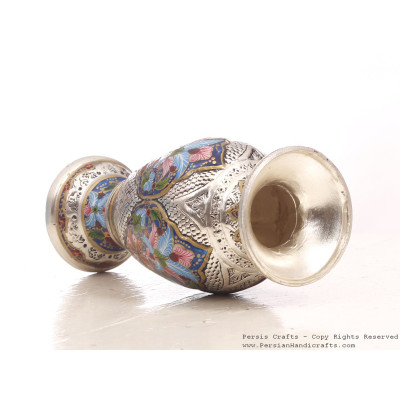 Enamel Engraved Flower Vase - HE3047