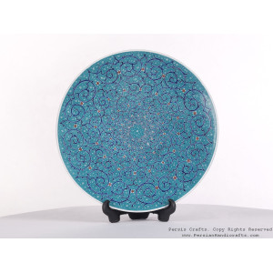 Enamel (Minakari) Wall Hanging Plate - HE3602-Persian Handicrafts