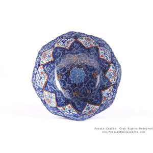 Enamel (Minakari) Pedestal Compote Candy Dish - HE3609-Persian Handicrafts