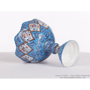 Enamel (Minakari) Pedestal Compote Candy Dish - HE3610-Persian Handicrafts