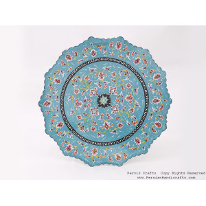 Enamel (Minakari) Wall Hanging Plate - HE3702-Persian Handicrafts