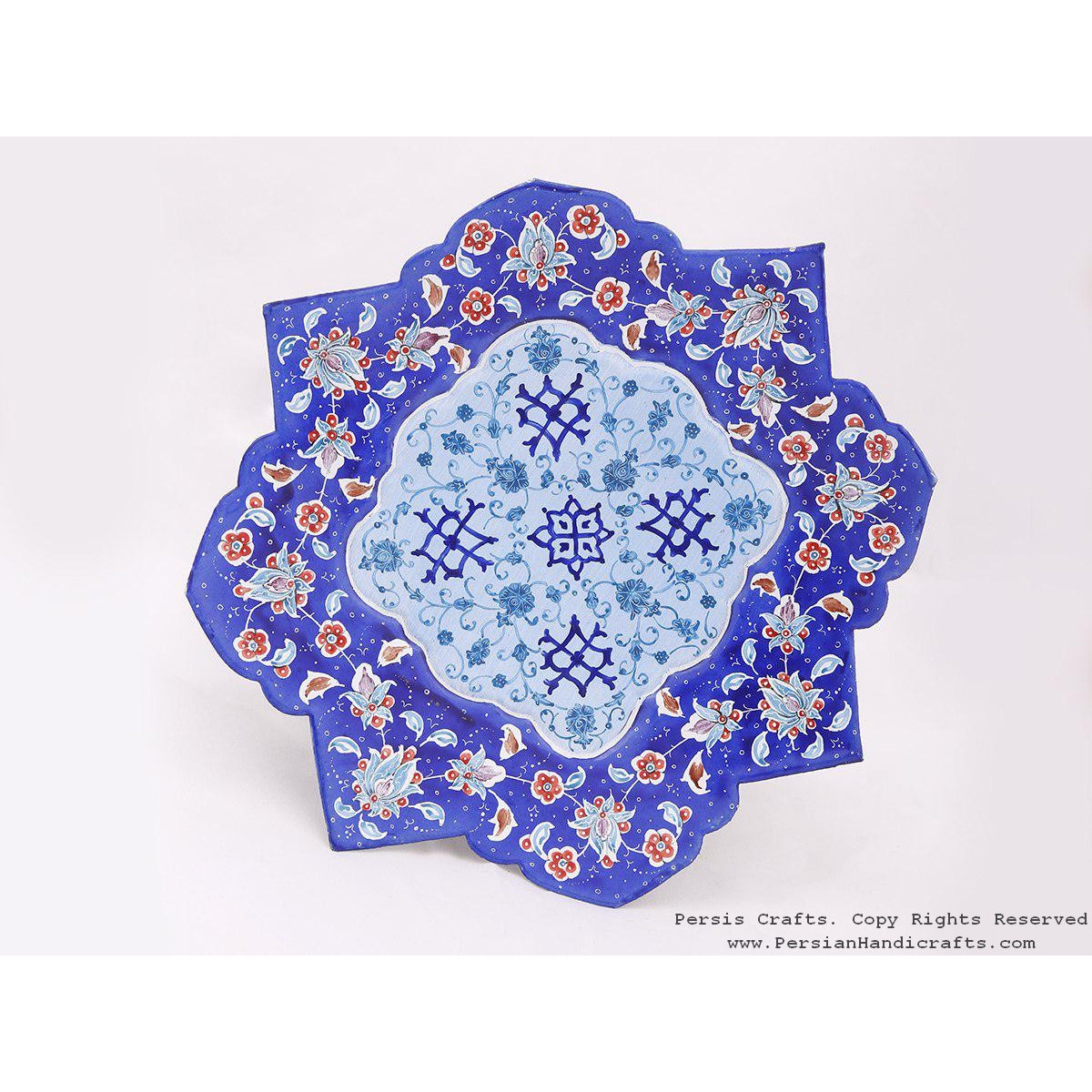 Enamel (Minakari) Wall Hanging Plate  - HE3703-Persian Handicrafts