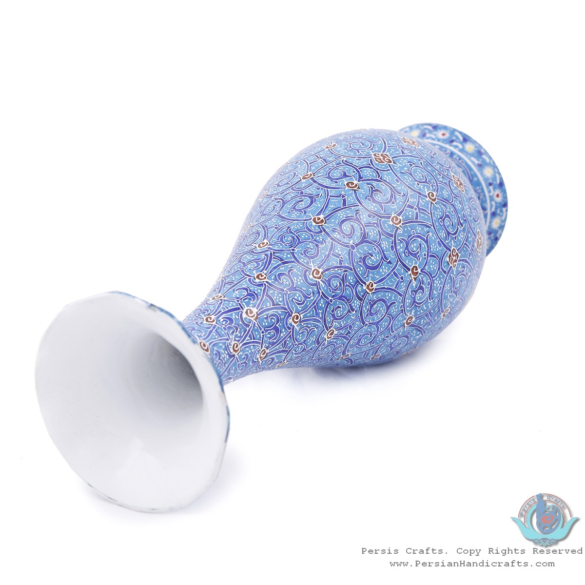 Enamel (Minakari) Flower Vase - HE3806-Persian Handicrafts