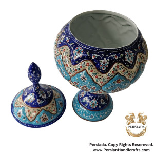 Pedestal Candy Dish | Enamel  | HE9002-Persiada Persian Handicrafts