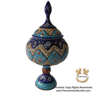 Pedestal Candy Dish | Enamel  | HE9002-Persiada Persian Handicrafts