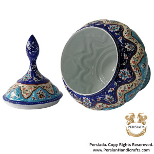 Pedestal Candy Dish | Enamel  | HE9002-Persiada Persian Handicrafts