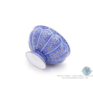 Privileged Enamel Protruded Eslimi Minakari Bowl & Plate - HE3914-Persian Handicrafts