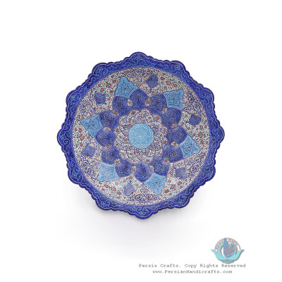 Enamel Classical Toranj Eslimi Minakari Pedestal Platter - HE3919 Enamel Classical Toranj Eslimi Minakari Pedestal Platter - HE3919
