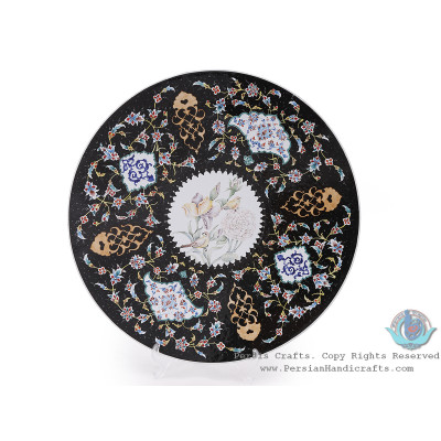 Exceptional Black Wall Plate w Colorful Eslimi Toranj - HE4004
