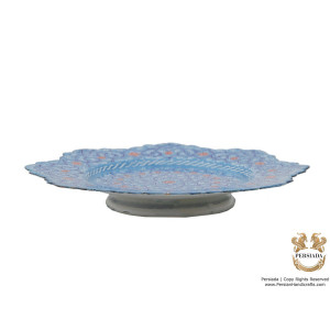 Decorative Bowl & Plate - Enamel Minakari | HE4101 Persiada-Persian Handicrafts