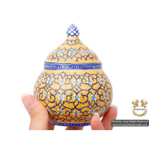 Sugar Pot | Hand Painted Minakari | HE5101-Persian Handicrafts