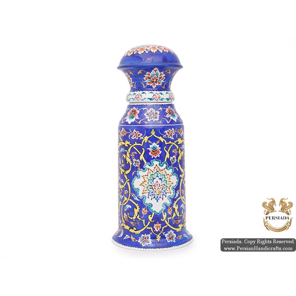 Tea Mug with Lid | Hand Painted Minakari | HE5104-Persian Handicrafts