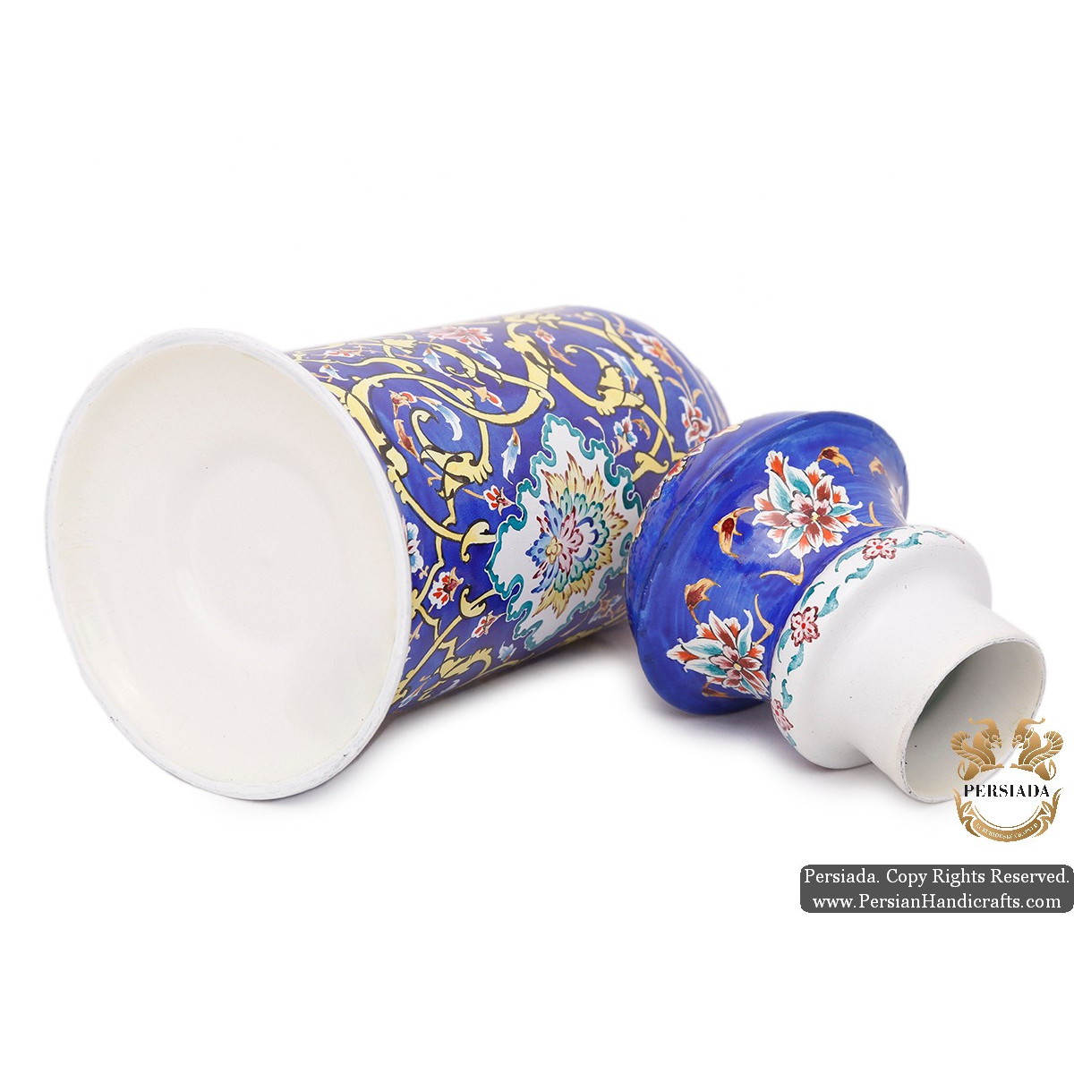 Tea Mug with Lid | Hand Painted Minakari | HE5104-Persian Handicrafts