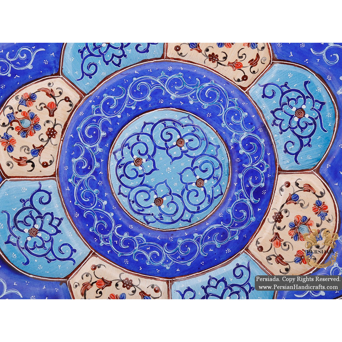 Wall Hanging Plate | Hand Painted Minakari | HE5105-Persian Handicrafts