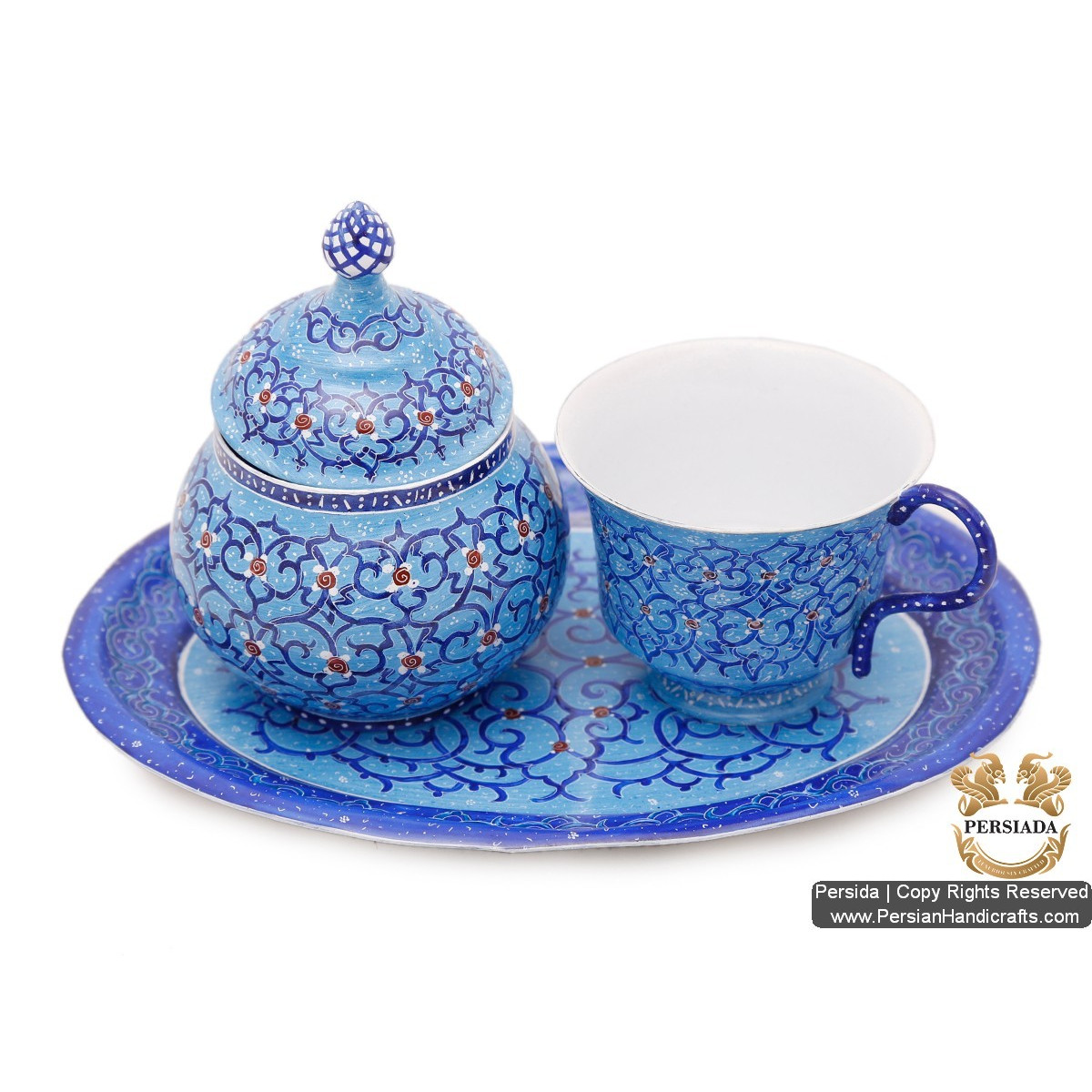 Tea Sugar Set | Hand Painted Minakari | HE5201-Persian Handicrafts