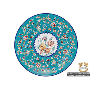 Wall Plate | Hand Painted Minakari | HE5202-Persian Handicrafts