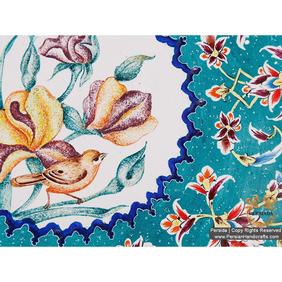 Wall Plate | Hand Painted Minakari | HE5202-Persian Handicrafts