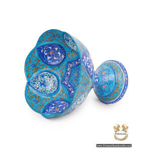 Pedestal Dish | Hand Painted Minakari | HE6101-Persian Handicrafts