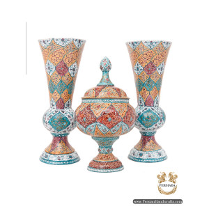 Candy Dish Flower Vase | Hand Painted Minakari | Persiada HE6108