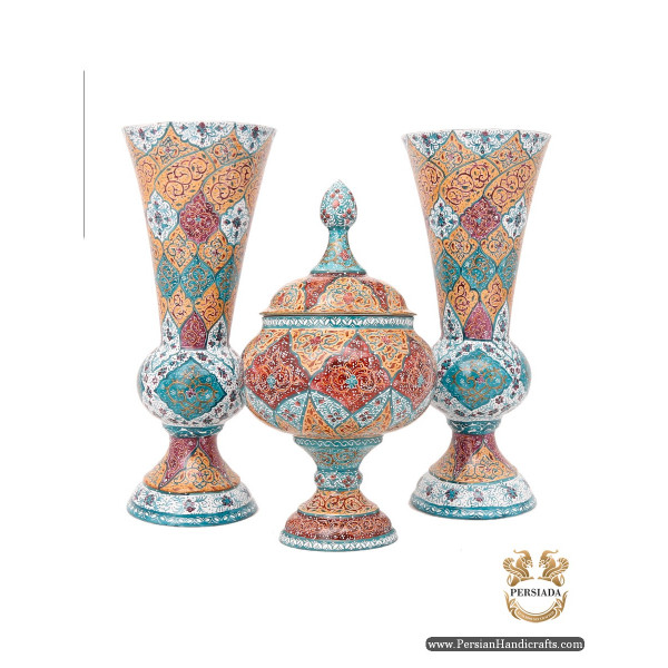 Candy Dish Flower Vase Hand Painted Minakari Persiada HE6108
