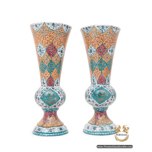 Candy Dish Flower Vase | Hand Painted Minakari | HE6108-Persian Handicrafts