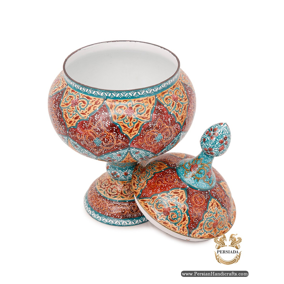 Candy Dish Flower Vase | Hand Painted Minakari | HE6108-Persian Handicrafts