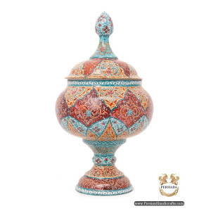 Candy Dish Flower Vase | Hand Painted Minakari | HE6108-Persian Handicrafts