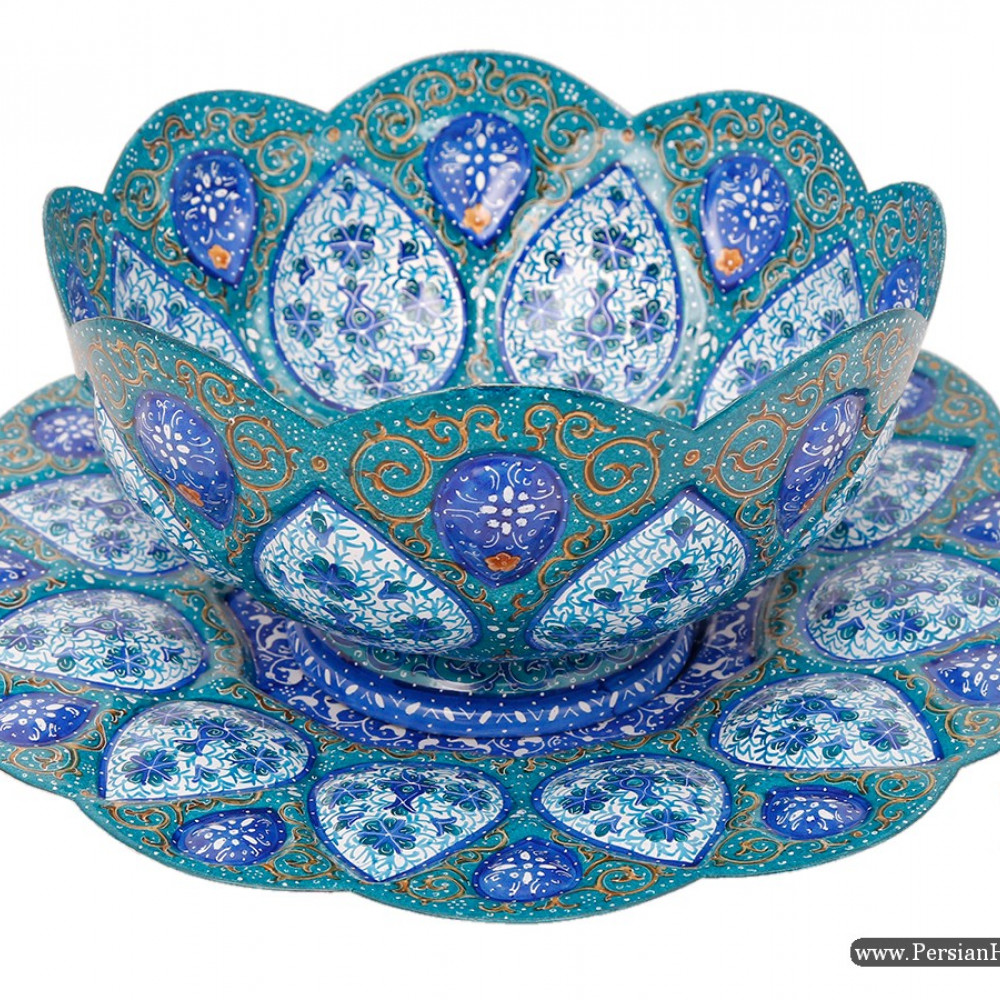 Decorative Bowl Plate Hand Painted Minakari Persiada HE6110